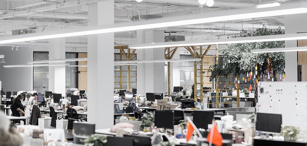 大廳辦公區(qū)-常州辦公樓室內裝修