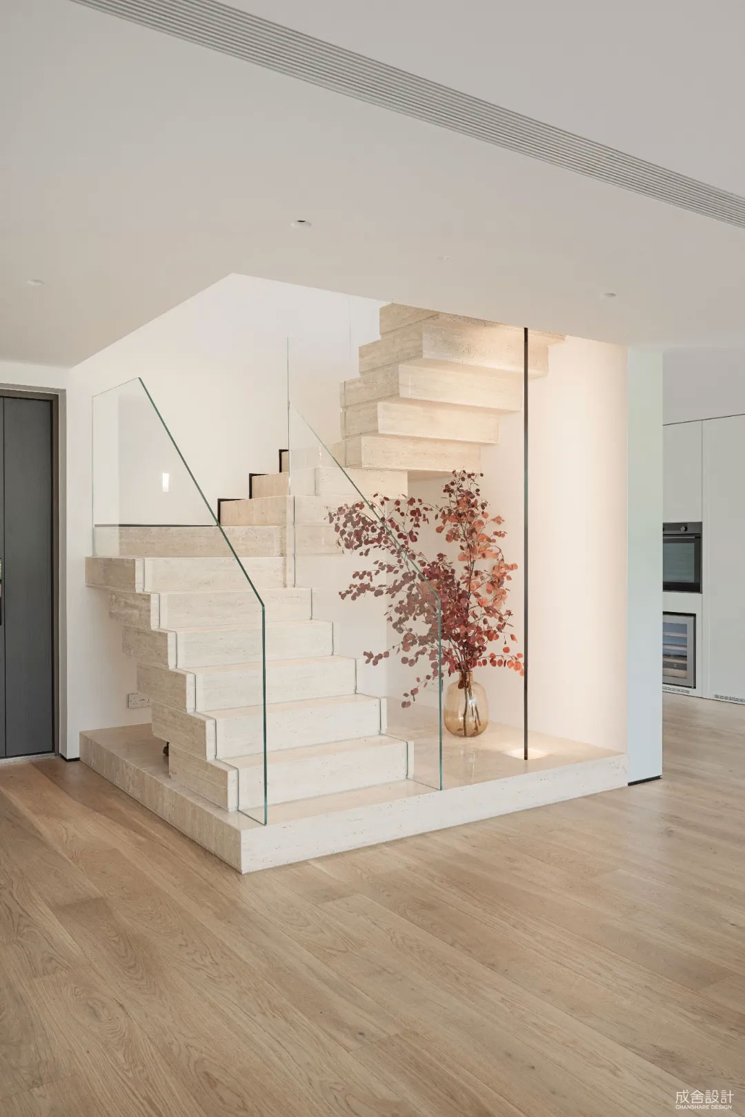 樓梯間-常州別墅中式裝修